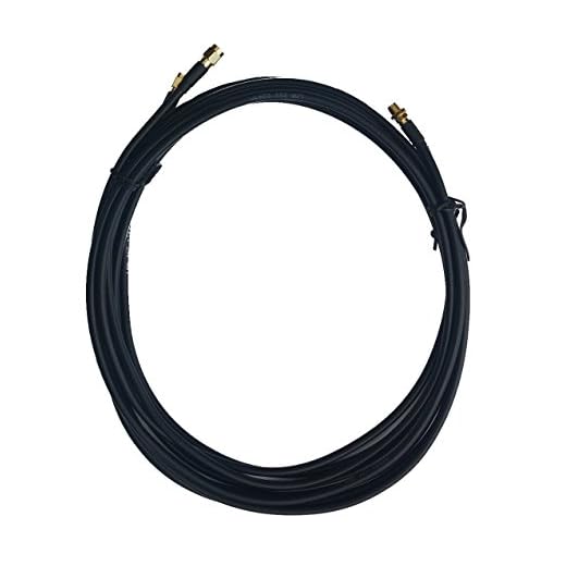 Förlängning svart kabel LMR200 SMA hona till SMA hankontakt 2 x 5 m för extern antenn och router 4G LTE 5G MIMO