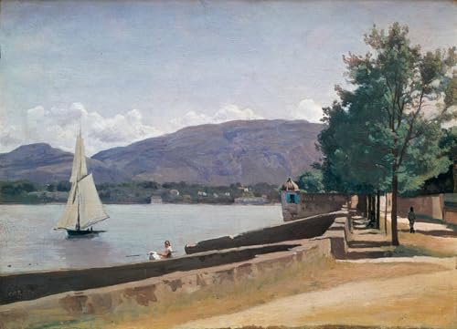 Art reproduction le Quai Des Paquis Genève Corot affiche murale grand format