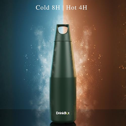 Image of Myst - Double Wall Stainless Steel Water Bottle | Vacuum Insulated | Hot & Cold | Leakproof & Durable | (Olive Green, 1080 ml)
