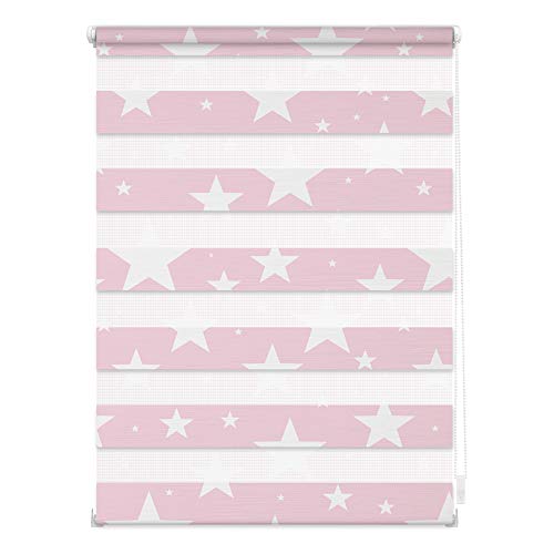 Lichtblick Doppelrollo Klemmfix ohne Bohren mit Motiv, Sterne, Blickdicht,...