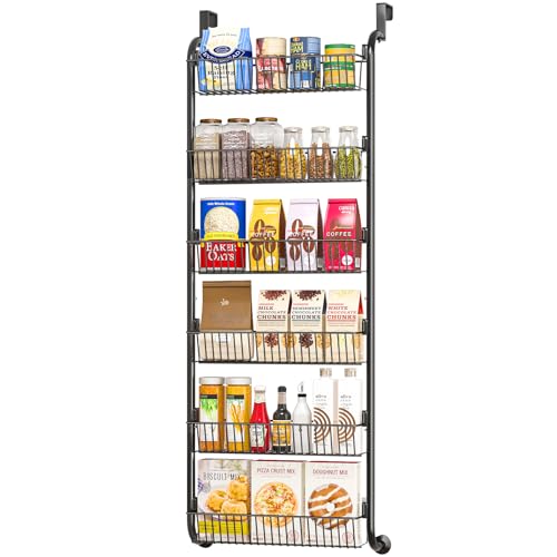 6-Tier Spice Rack and Pantry Organizer for Home and Kitchen Storage, Large Capacity Hanging Seasoning Organizer.