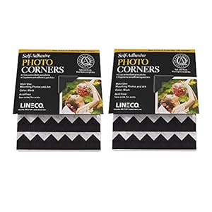 Lineco Self-Adhesive Photo Corners 252/Pkg-Black .5″