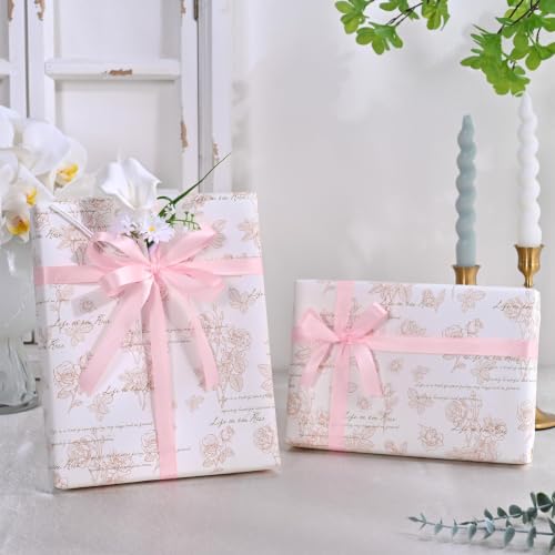 Image of Double Face Light Pink Satin Ribbon 1 /2 inch X 50 Yards Polyester Light Pink Ribbon for Gift Wrapping Very Suitable for Weddings Party Invitation Decorations and More