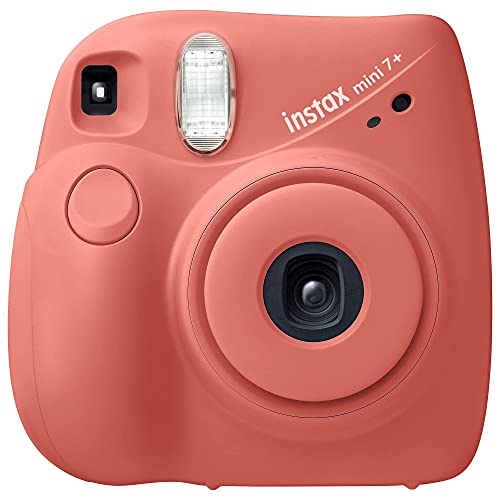 Fujifilm Instax Mini 7+ Camera with - Coral (Renewed)