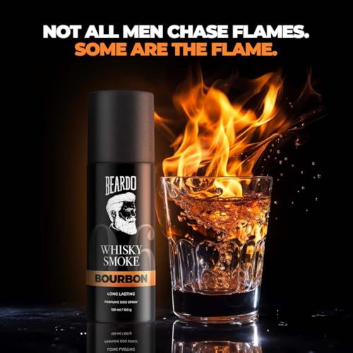Image of BEARDO PERFUME DEO SPRAY - Whisky Smoke Bourbon, 150ml | Get compliments with Long lasting Leathery, Woody Deodorant | Gift for Men | Christmas gift for men | Gift For Friends