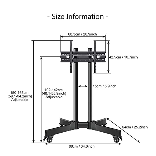 Soporte móvil para TV de piso, ajustable para 32-75 pulgadas miniatura 2