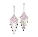 chenran Atmosphère exagérée Boucles d'oreilles for Femmes Boucles d'oreilles de cerf-Volant à Eau de Diamant de Femmes Gift (Gem Color : Pink)