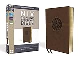 NIV, Thinline Reference Bible, Leathersoft, Brown, Red Letter Edition, Comfort Print