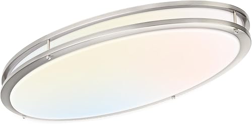 DAKASON Lámpara LED ovalada de 32 pulgadas para cocinasala de estar, lámpara de techo LED grande de 50 W, 3500 K4000 K5000 K ajustable, regulable