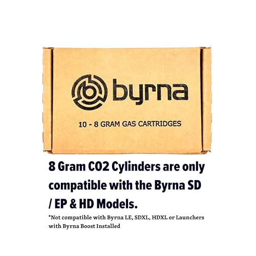 Image of Byrna 8 Gram CO2 + Oiler Cartridges | 10 Count Pack | for Byrna SD /CL /HD /EP - (9 CO2 + 1 Oiler Cylinders)