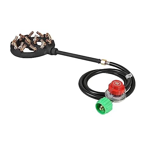 Concord Cast Iron Jet Burner Single Propane Outdoor Burner Head Assembly with Brass Flame Tips (Jet 20) Cover
