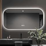 Miroir mural élégant : ce miroir de salle de bain rectangulaire dispose d'un design élégant avec des coins arrondis, idéal pour un montage horizontal. Ses lignes élégantes améliorent différents styles d'intérieur, ce qui en fait un complément parfait pour les salles de bains et les dressings. Améliorez votre espace avec ce miroir polyvalent qui équilibre fonctionnalité et esthétique.