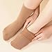 HUBGFEQ 5Pairs Winter Warm Solid Women Socks Thicken Thermal Socks Comfortable Seamless Snow Sock Unisex-Beige-One Size-5 Pairs