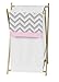 Baby/Kids Clothes Laundry Hamper for Pink and Gray Chevron Zig Zag Bedding by Sweet Jojo Designs