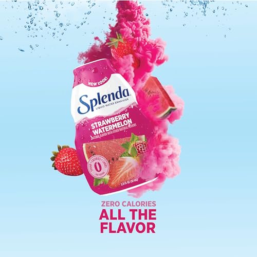 Image of SPLENDA Liquid Water Enhancer Drops, Sugar Free, Zero Calorie, Natural Flavor, Concentrated Drink Mix, 3.11 Fl Oz Each Bottle (Strawberry Watermelon, 2 Pack) | Sugar Free, Zero Calorie, Natural Flavor, Concentrated Drink Mix