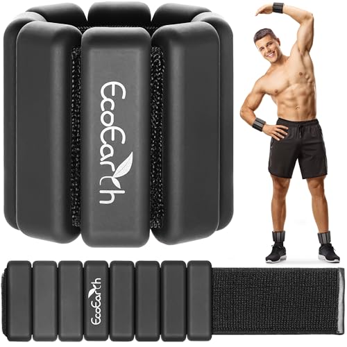 Pesi per caviglie e polsi - Fasce da allenamento regolabili per uomo e donna - Set di 2 - Da usare per mani, braccia, gambe - Braccialetti con pesi indossabili per il fitness