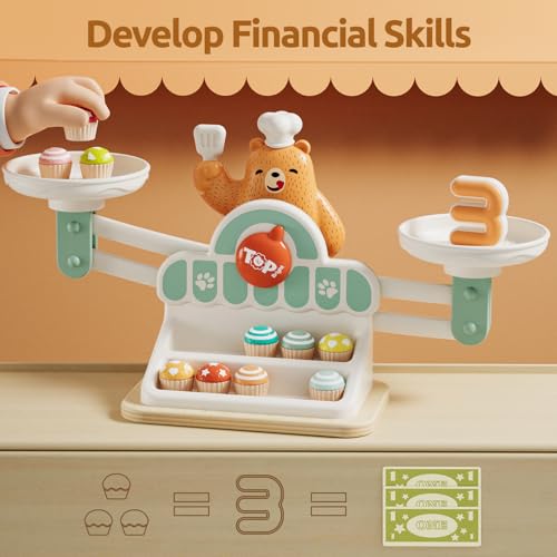Image of BRIGHT BUDGET Math Game for Kids, STEM Toys for 3 Year Old Girls, Kids Gifts, Balance Counting Toys, Educational Learning Toys