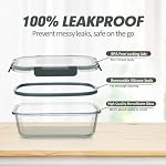 VERONES 12 Packs Glass Food Storage Containers Set, Airtight Glass Lunch Containers, Glass Meal Prep Containers with Lids,Exclusive of BPA, for Microwave, Oven, Freezer & Dishwasher Friendly,Grey