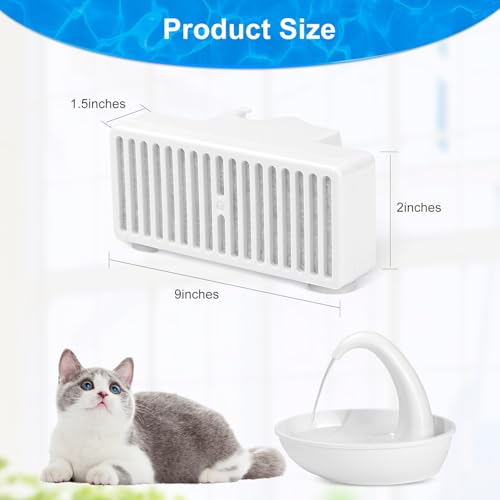 6 Pack T-Shaped Suction Cup Water Filter Compatible with Cat Drinking Fountain by NautyPaws - Used condition - Image 7