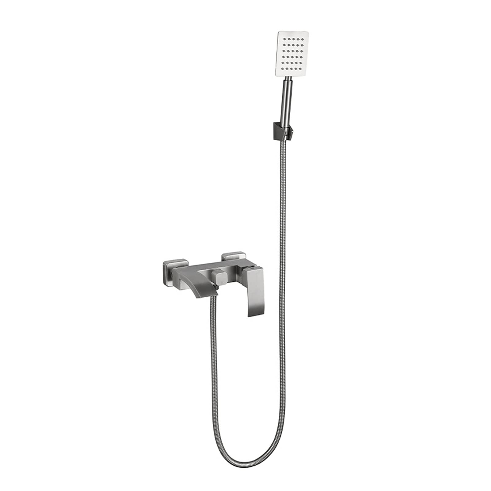 Robinet de baignoire avec inverseur de douche fluide et douchette - 6