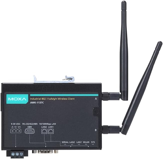 MOXA AWK-1137C-US 802.11n Wireless Client, US Band, 0 to 60°C