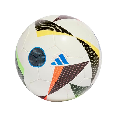 adidas Unisex Balón Entrenamiento Fussballliebe Foil Sala, White/Black/Glow Blue, Futsal