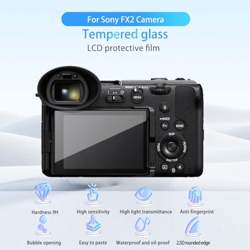 Evita arañazos en Sony FX2 con este protector de pantalla NOUKAJU de vidrio templado duradero 2