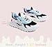 LUCKY STEP Girls Kid's Butterfly Running Sneaker Tennis Sparkle Mesh Athletic School Gym Lace-up Walking Shoes for Toddler/Little Kid/Big Kid(Black/Blue,Little Kids 13)