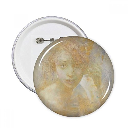 Badge peinture à l'huile bouton rond multicolore XL pour vêtement