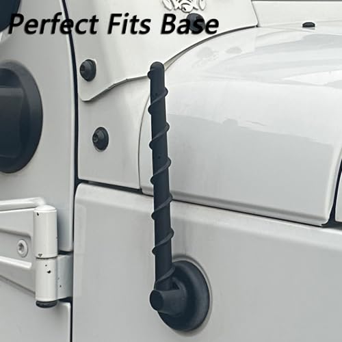 Image of Antenna Compatible with Jeep Wrangler All Models 2007-2026 & Jeep Gladiator 2020-2026, Internal Copper Coil for Enhanced Reception, 7 inches Rubber Antenna Replacement Accessories
