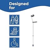 Days Ergonomic Handle Crutch, Double Adjustable, 660 - 940 mm (27 - 37 Inch) , Forearm Crutch Assistance , Lightweight Walking Aid (Eligible for VAT relief in the UK) - Image 2