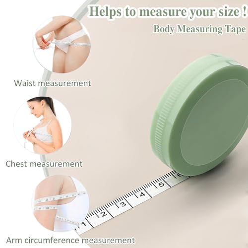4 Colors Retractable Mini Tape Measure, Cute Compact Body Tape Measure, 60 Inch/150 CM Body Measuring Tape Measure, Sewing Tape Measure for Fabric Measurement