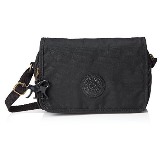Kipling Delphin N Bp, Borsa a tracolla donna , Nero (Noir (Black Leaf)), Taglia unica