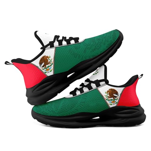 Mexico Flag Sneakers for Men Women Mesh Lightweight Breathable Stylish Mexican Gym Sports Athletic Running Shoes4