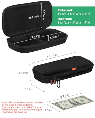 Image of Black Stethoscope Case for 3M Littmann Classic III /Cardiology IV /MDF Acoustica Stethoscopes - Shockproof Hard Stethoscope Bag Large Travel Carrying Case for Medical, Doctor, Nurse Accessories