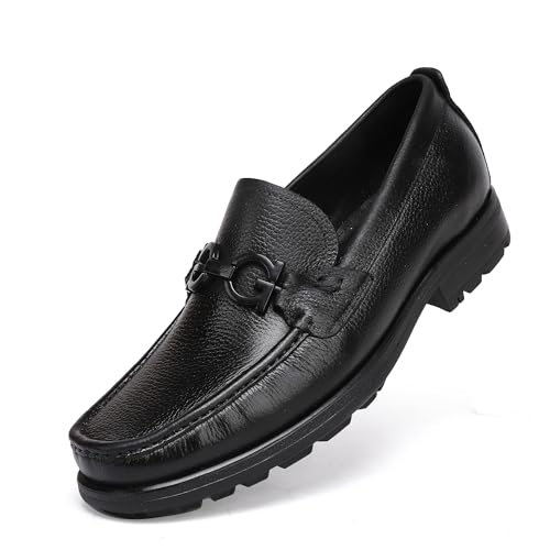 Men's Formal Leather Dress Shoes Business Handmade Buckle Slip On Penny Loafer Wedding Party Shoes for Men