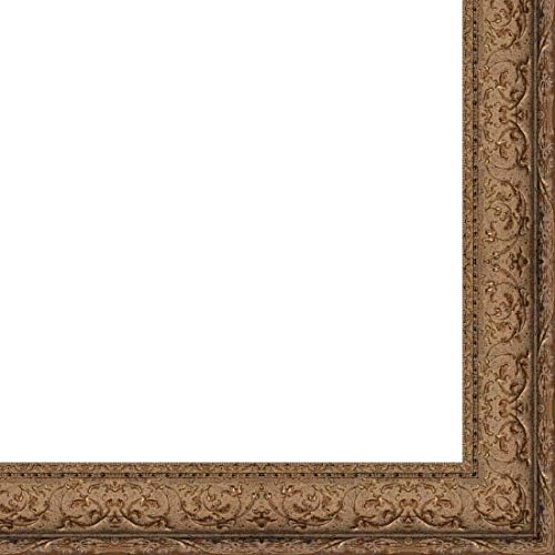 Picture Frame Moulding (Wood) 100ft Bundle - Ornate Antique Gold Finish - 3" Width - 11/16" Rabbet Depth