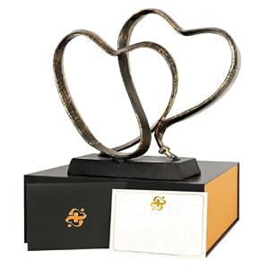 Anniversary Wedding Gifts for Couple Her Iron Heart Sculpture