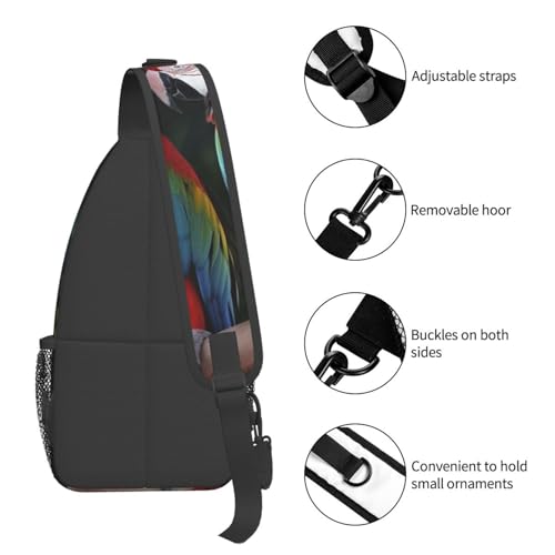 Bolso cruzado diagonal para hombre tipo sling negro miniatura 5