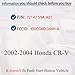 SUPALAND Key Fob Keyless Entry Fits for Honda CR-V CRV 2002 2003 2004 Remote Control Replacement FCC ID:OUCG8D-344H-A, 72147-S9A-A01 4-Buttons