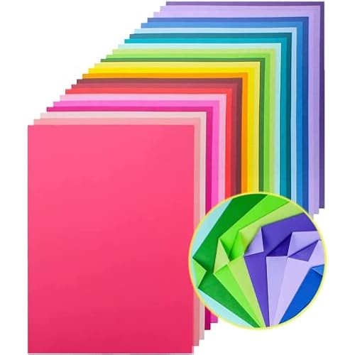 60 sheets Color Cardstock, 28 Assorted Colors 250 gsm A4 Size, Double Sided Printing Cardstock Paper, Premium Thick Card Stock for Card Making, Craft, Scrapbooking, Party Decors, Kids School Supplies