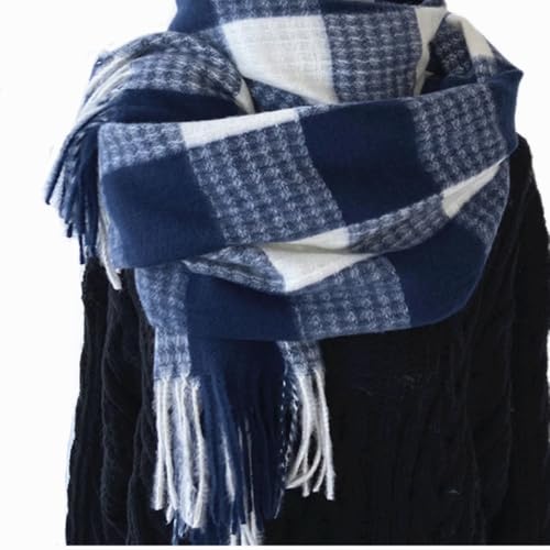 Women's warm winter scarf fashionable long Pashmina Cashmere shawl tassel soft warm knitted plaid scarf gift2