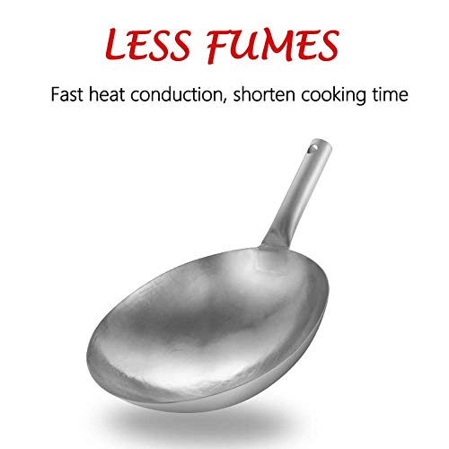 CTCOIJRN Edelstahl-Wok 30, 36 cm, antihaftbeschichtet, Gasherd, Induktionsherd, Universalgriffe, A 32 cm(A,30cm) 5 CTCOIJRN Edelstahl-Wok 30, 36 cm, antihaftbeschichtet, Gasherd, Induktionsherd, Universalgriffe, A 32 cm(A,30cm)