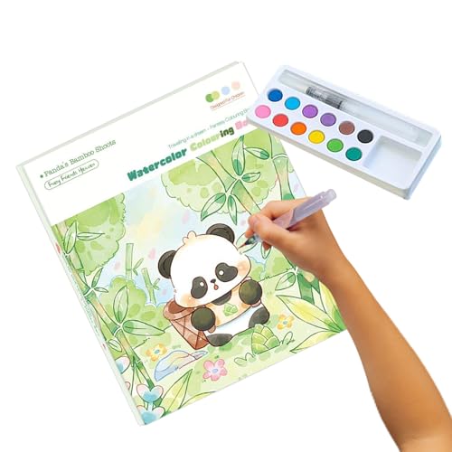 Xasbseulk Set di libri da colorare ad acqua, segnalibri, multifunzionale, per scuola, casa, asilo per bambini dai 3 anni in su