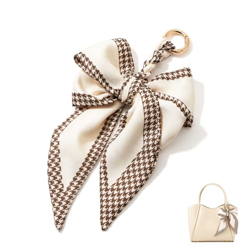ZOOEASS Bow Purse Charms Women Cute Designer Keychain Scarf Bag Charms for Handbags Tote Bag Accessories Charm Trendy(Style 1-Color 1)