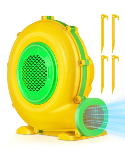 Bounce House Blower FLAPKWAN 550W 0.75HP Inflatable Commercial Air Blower for Outdoor Bounce Houses Water Slides Paint Booth and Other Suitable Large Outdoor inflatables Electric Air Pump Fan