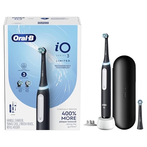 Oral-B iO Deep Clean Rechargeable Electric Powered Toothbrush, Black with iO Series 3 Limited の商品画像 8