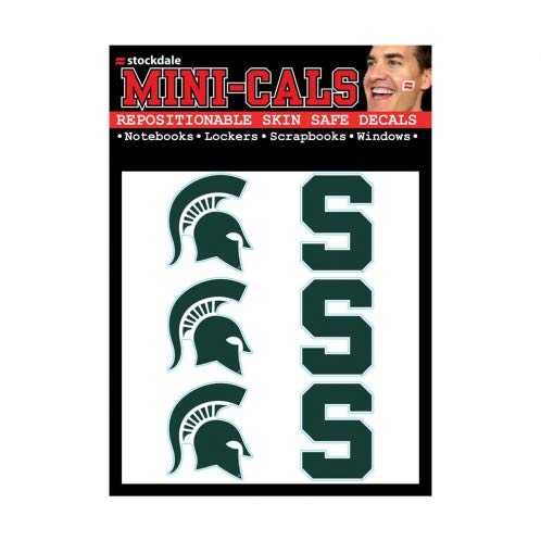 NCAA Michigan State Spartans Face Tattoos, Team Colors, One Size