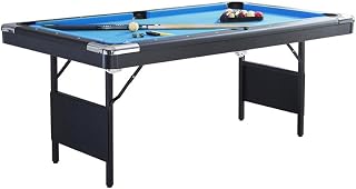 S.Q.F 7 ft Pool Table,Home & Professional Use Portable Foldable Heavy-Duty Wooden Frame Pool Table, Billiards Table, Includes 2 Cues,Full Set of Balls, Triangle Rack Chalk