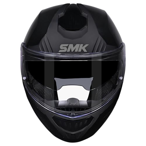 Image of SMK Gullwing Solid Flip-up Full Face Helmet ISI, ECE22.06 and DOT Certified with Pinlock and Dual Visor - (GL200 - XL)